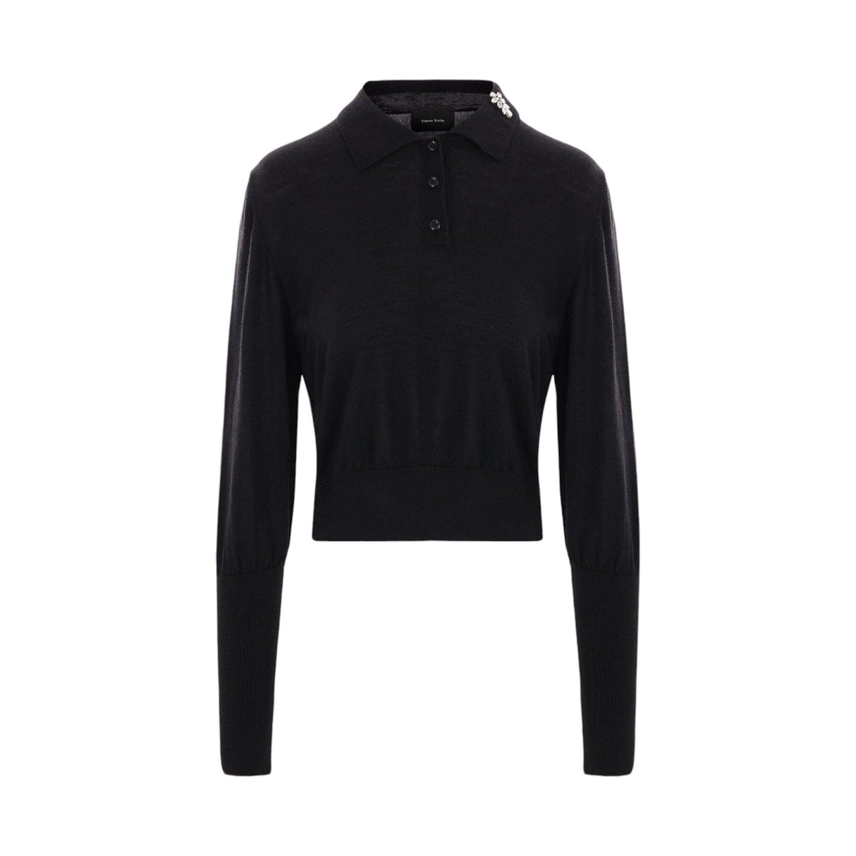 Wool and Silk Polo Sweater-SIMONE ROCHA-JOHN JULIA