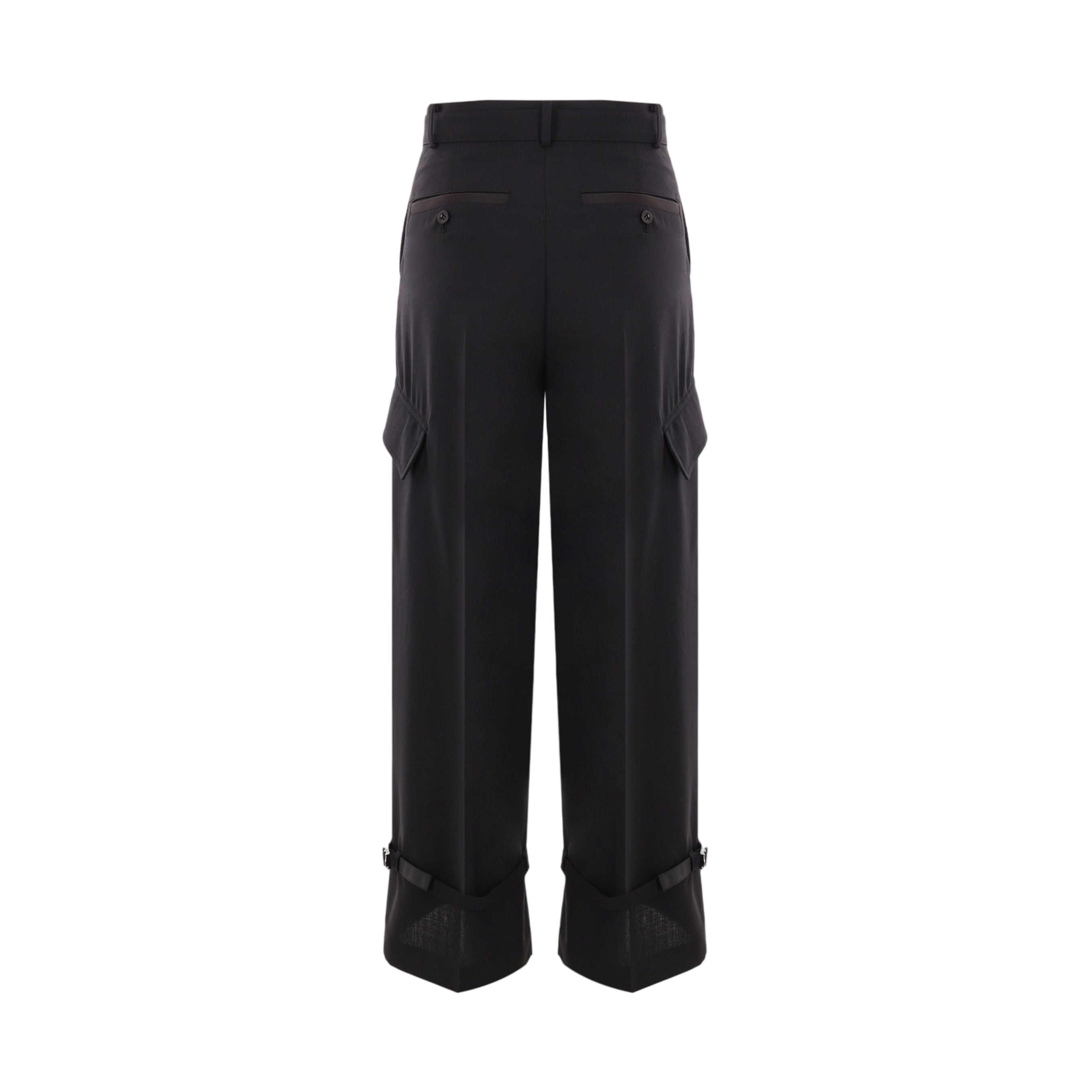 Wool Blend Cargo Trousers-SACAI-JOHN JULIA