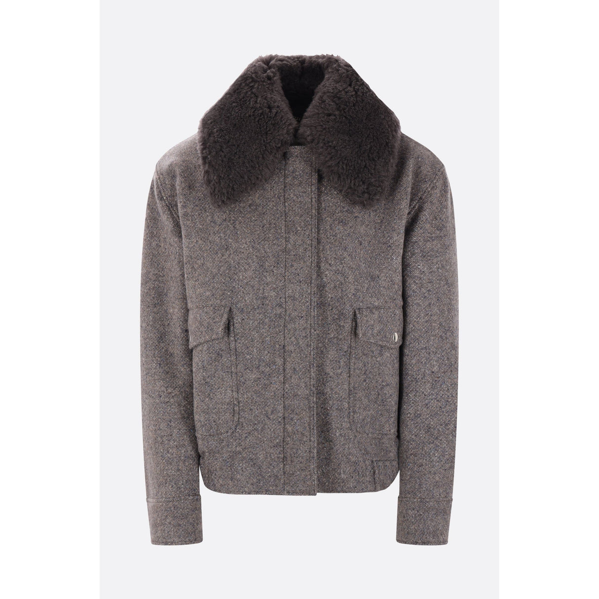 Wool Blend Oversize Bomber Jacket-STELLA MCCARTNEY-JOHN JULIA