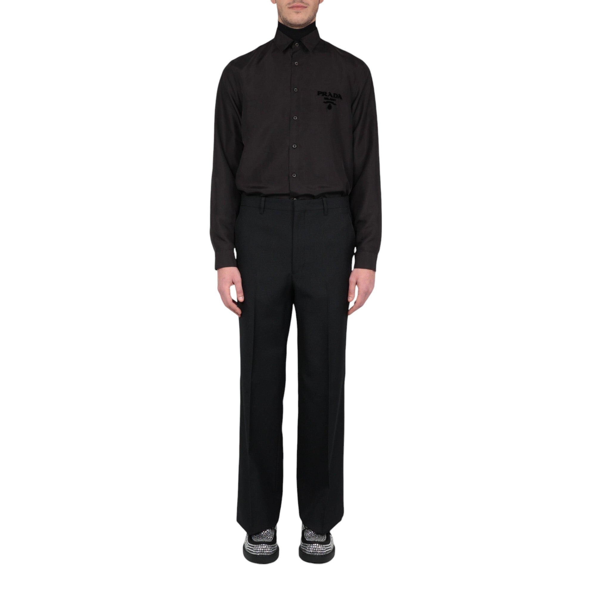 Wool Blend Pants-PRADA-JOHN JULIA