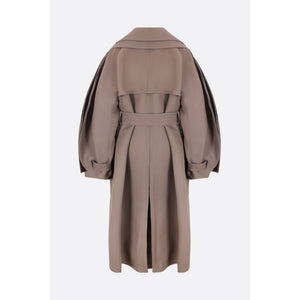 Wool Blend Wrap Trench Coat-ALAÏA-JOHN JULIA