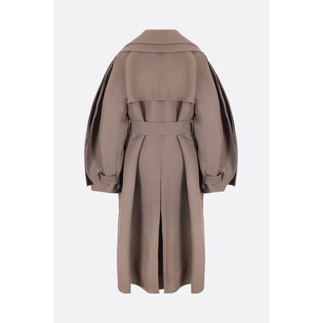 Wool Blend Wrap Trench Coat-ALAÏA-JOHN JULIA