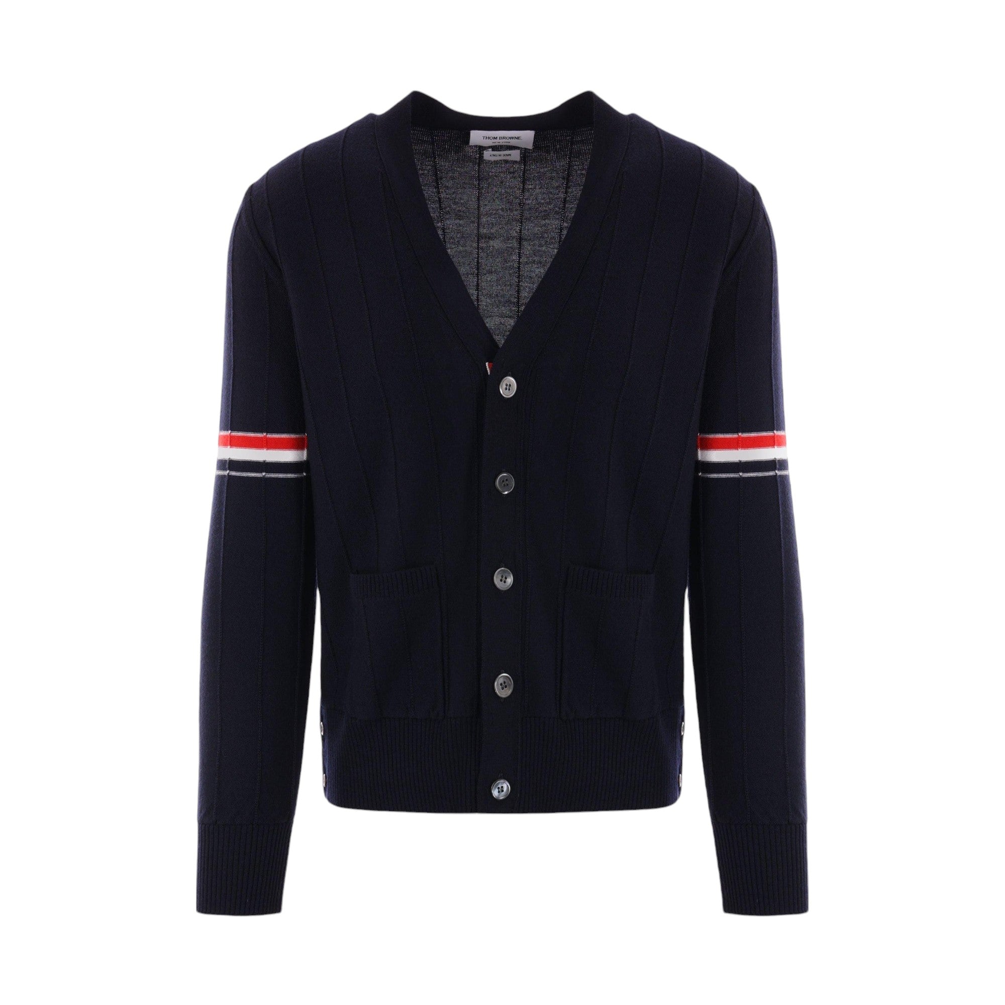 Wool Cardigan-THOM BROWNE-JOHN JULIA