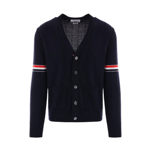 Wool Cardigan-THOM BROWNE-JOHN JULIA