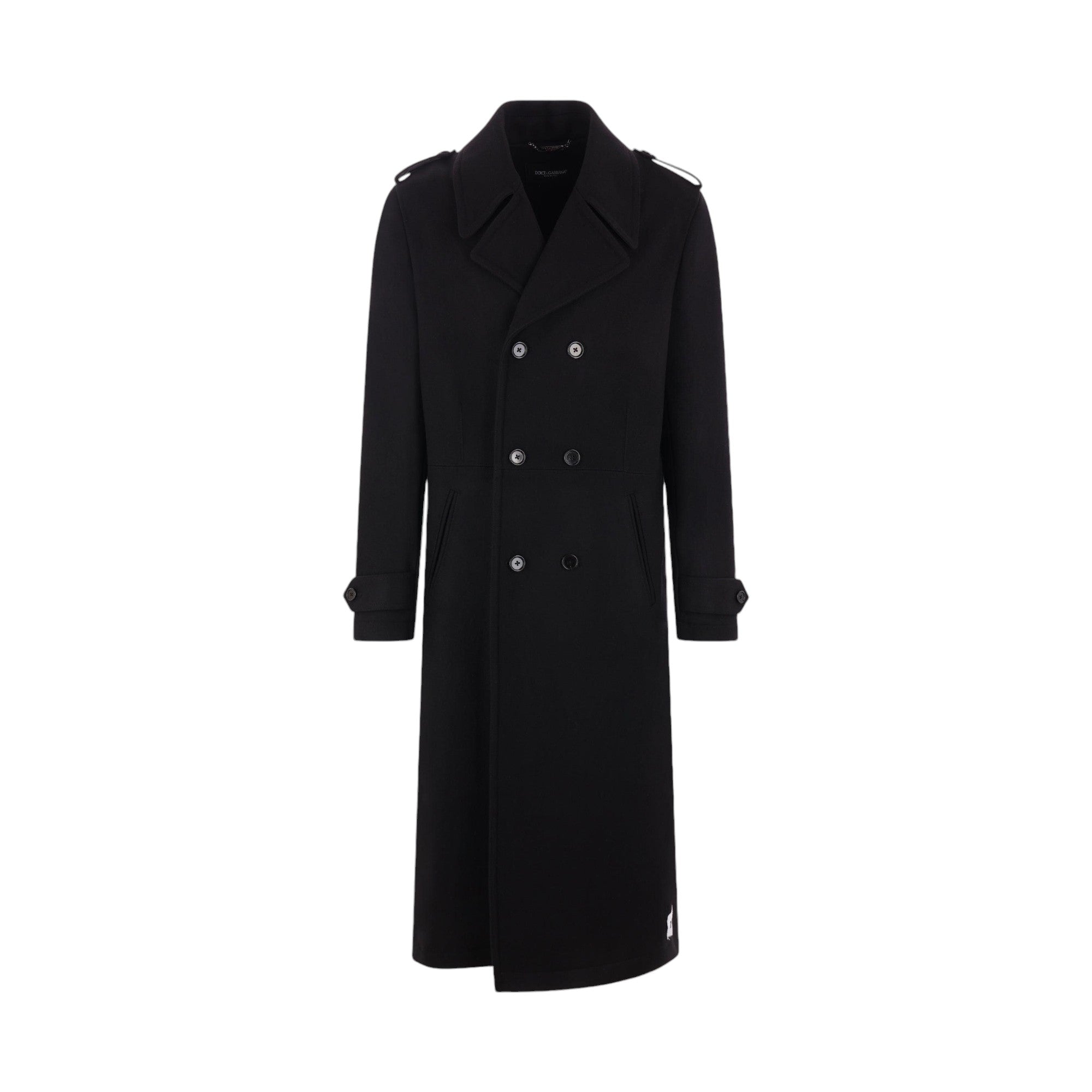 Wool Cashmere Double-breasted Coat-DOLCE & GABBANA-JOHN JULIA