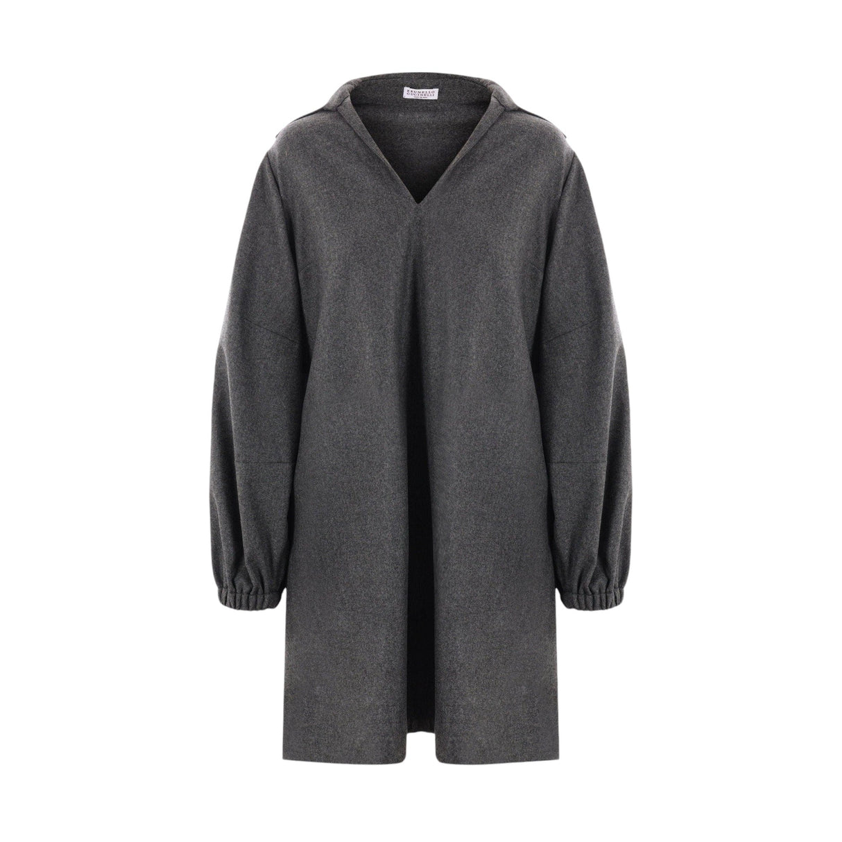 Wool Cashmere Shirt Dress-BRUNELLO CUCINELLI-JOHN JULIA