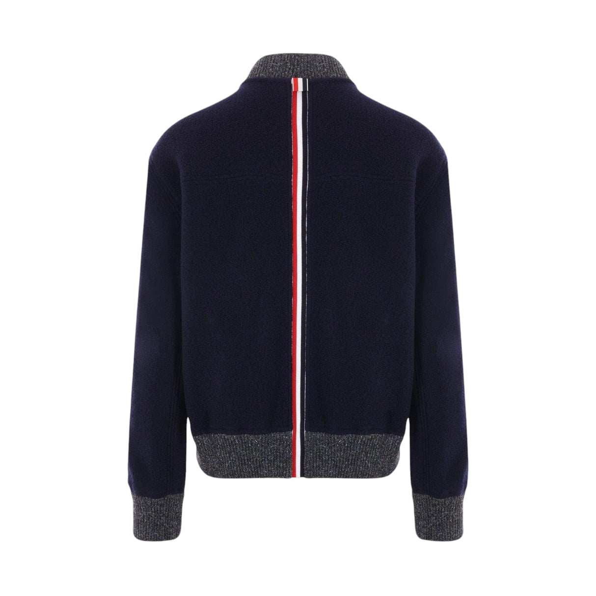 Wool Fleece Bomber Jacket-THOM BROWNE-JOHN JULIA