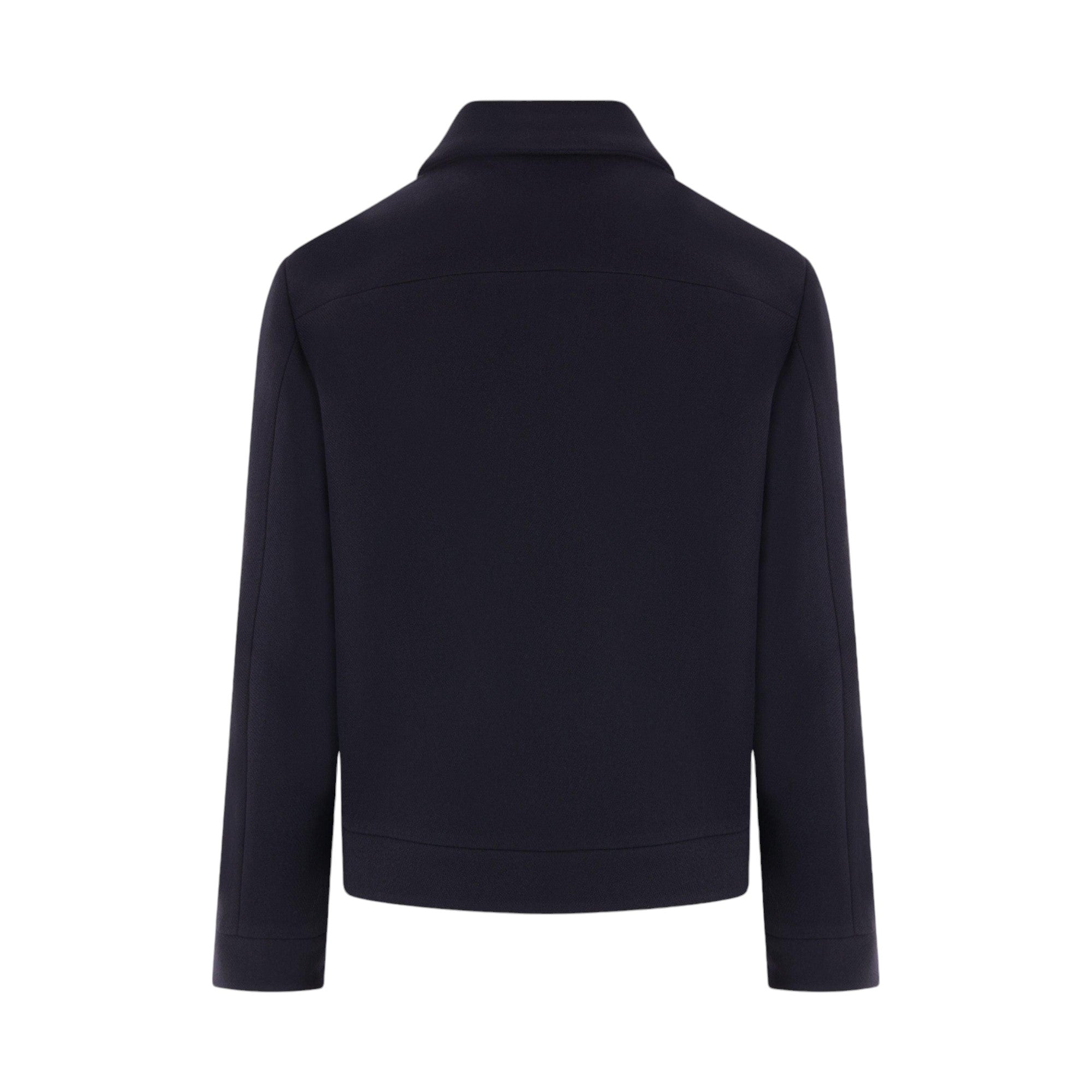 Wool Full-zip Jacket with V Detail-VALENTINO GARAVANI-JOHN JULIA