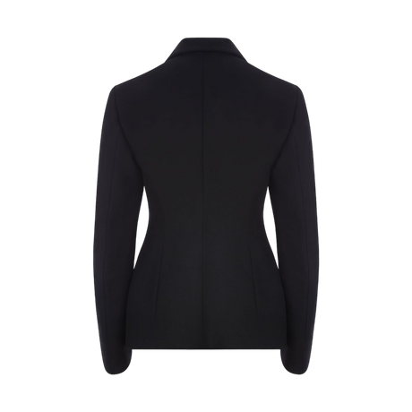 Wool Gabardine Double-breasted Jacket-ALAÏA-JOHN JULIA