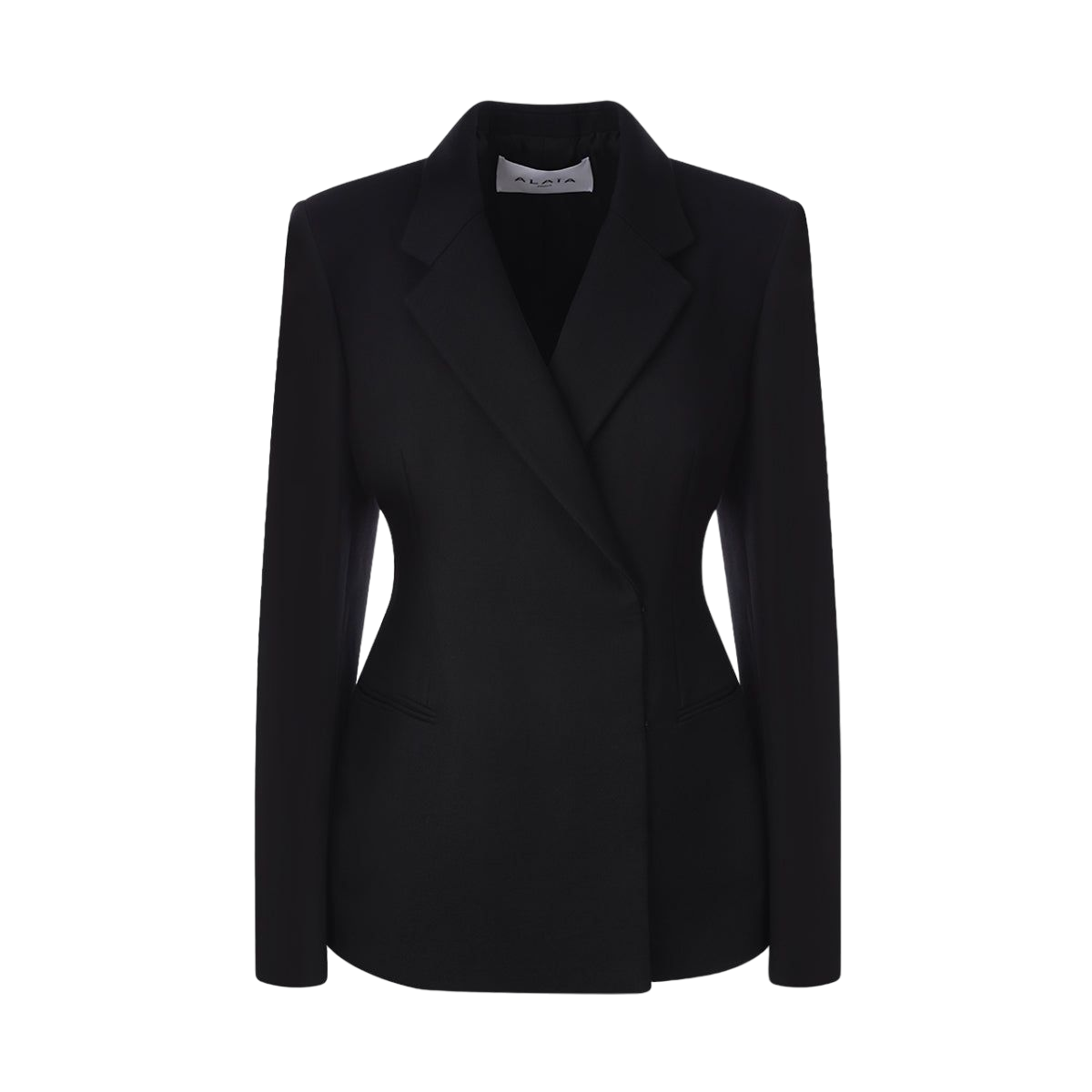 Wool Gabardine Double-breasted Jacket-ALAÏA-JOHN JULIA