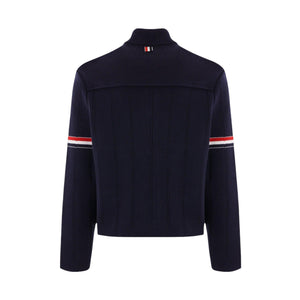 Wool Knit Jacket-THOM BROWNE-JOHN JULIA