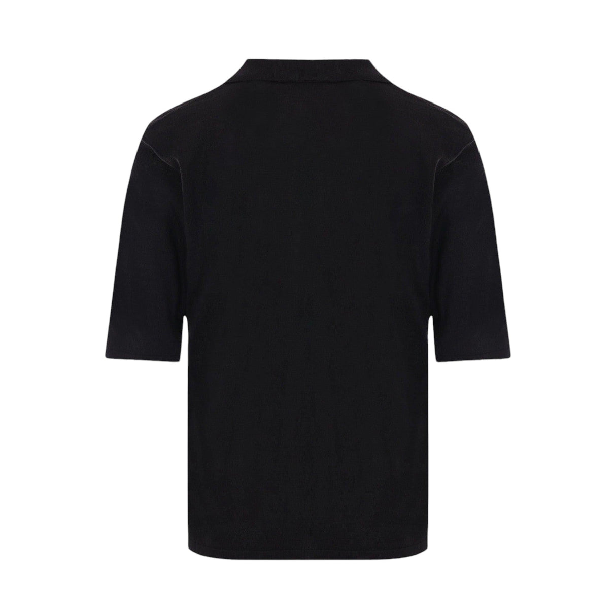 Wool Knit Polo Shirt-SAINT LAURENT-JOHN JULIA