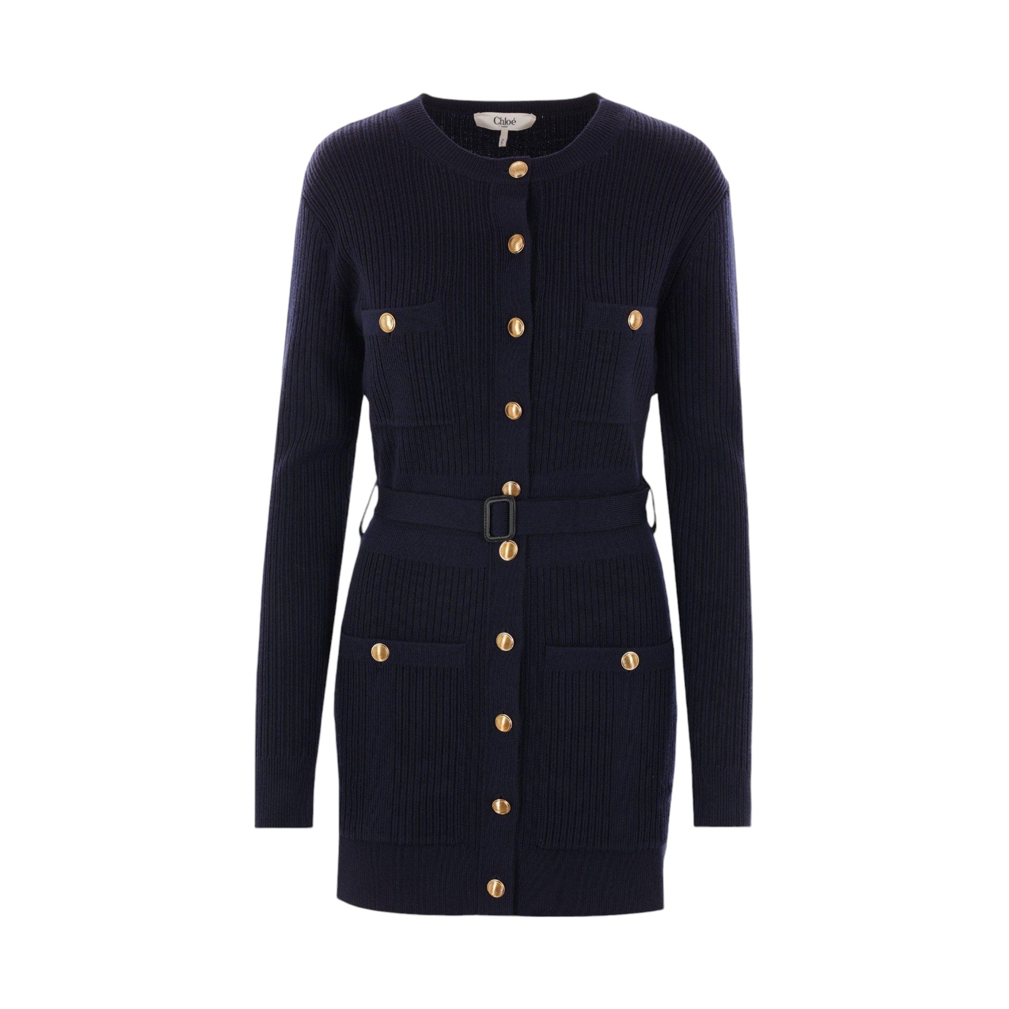 Wool Minidress With Belt-CHLOÉ-JOHN JULIA