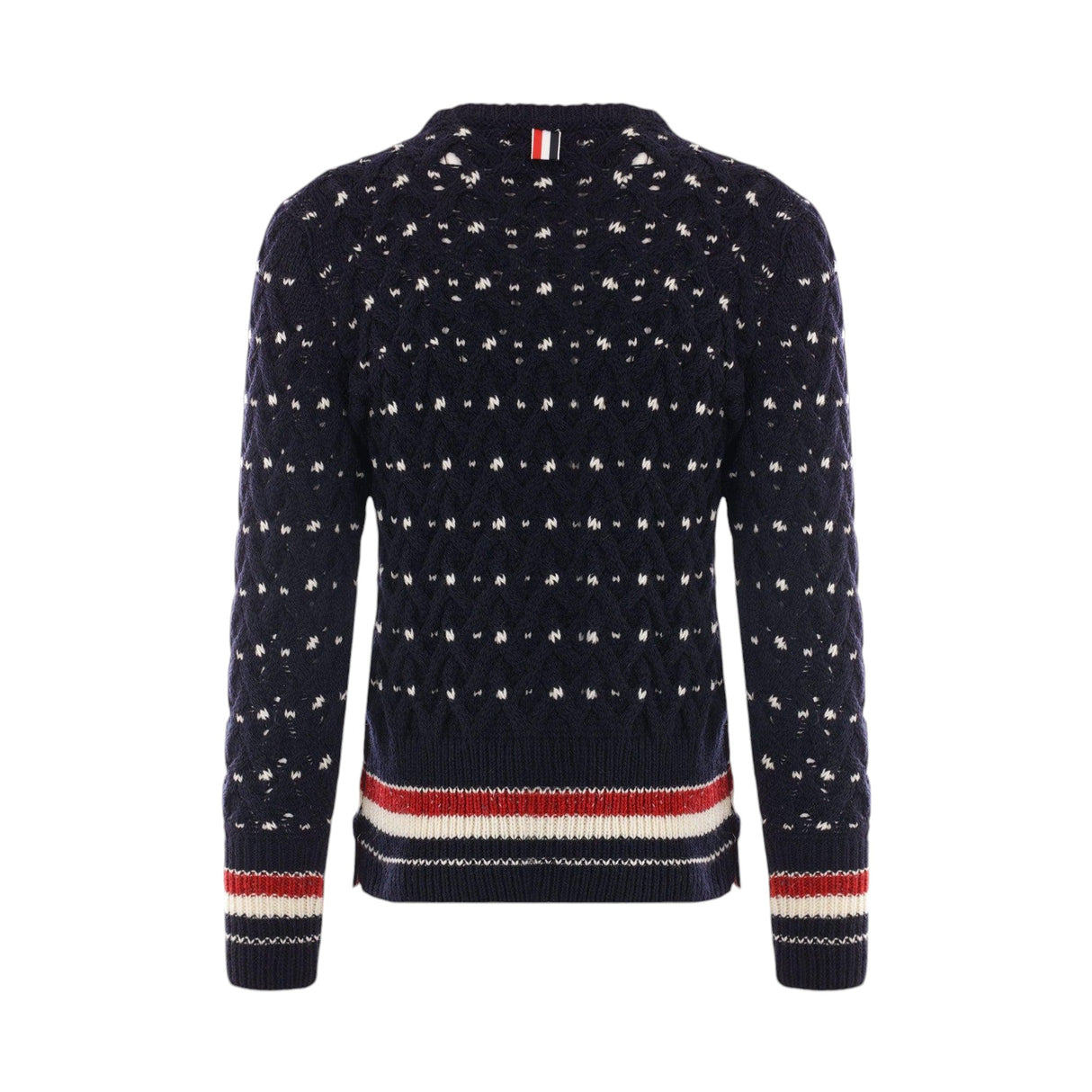 Wool Mohair Cable-knit Sweater-THOM BROWNE-JOHN JULIA