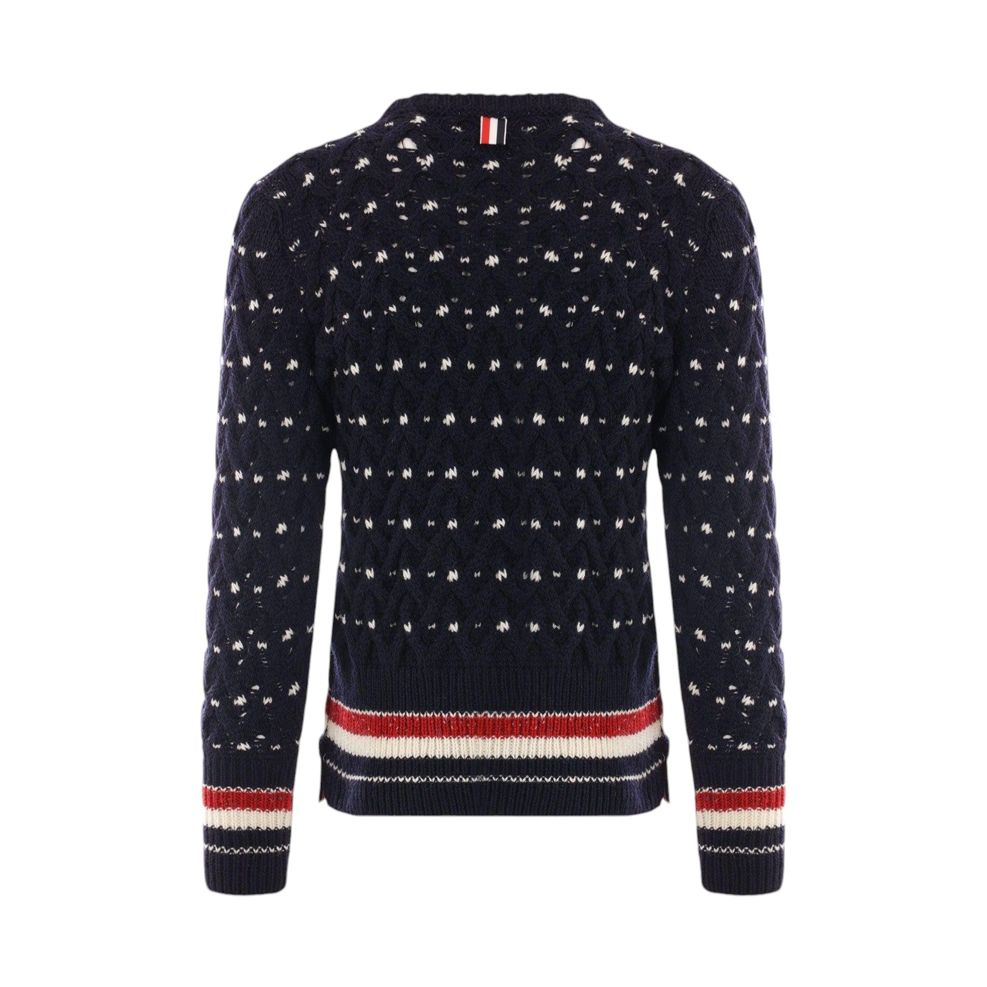 Wool Mohair Cable-knit Sweater-THOM BROWNE-JOHN JULIA