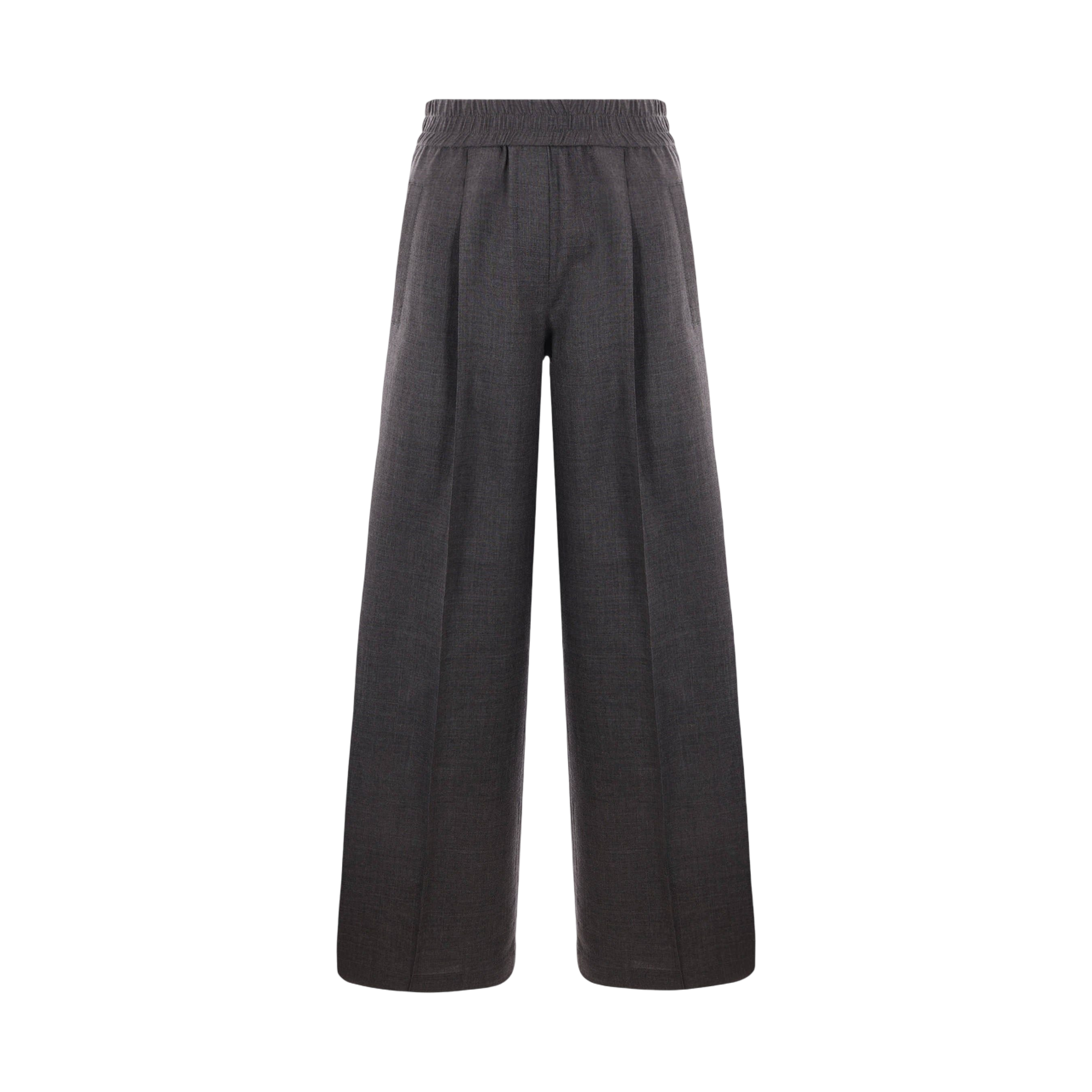 Wool Organza Track Trousers-BRUNELLO CUCINELLI-JOHN JULIA