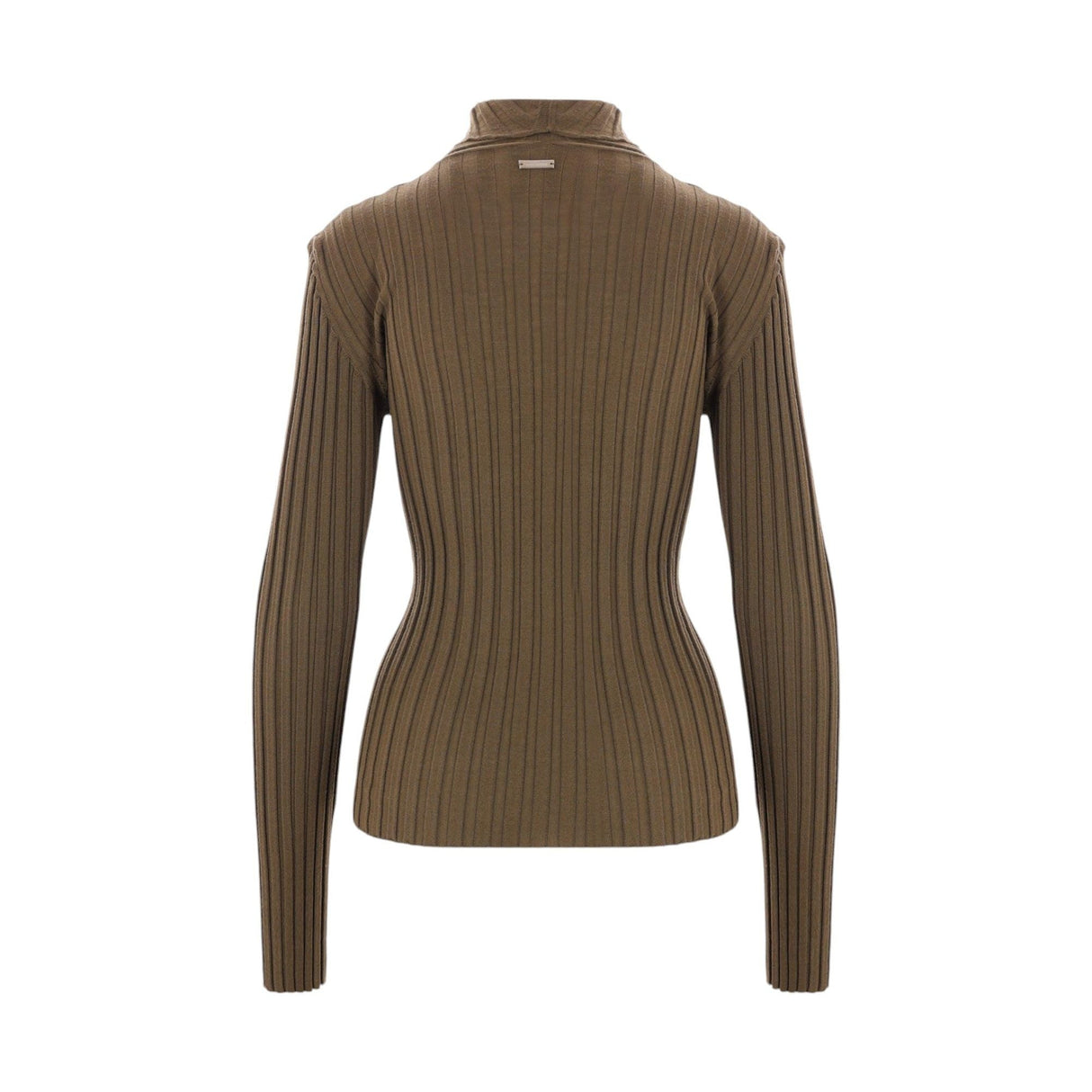 Wool Ribbed-knit Layered Turtleneck-FERRAGAMO-JOHN JULIA