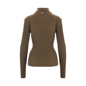 Wool Ribbed-knit Layered Turtleneck-FERRAGAMO-JOHN JULIA