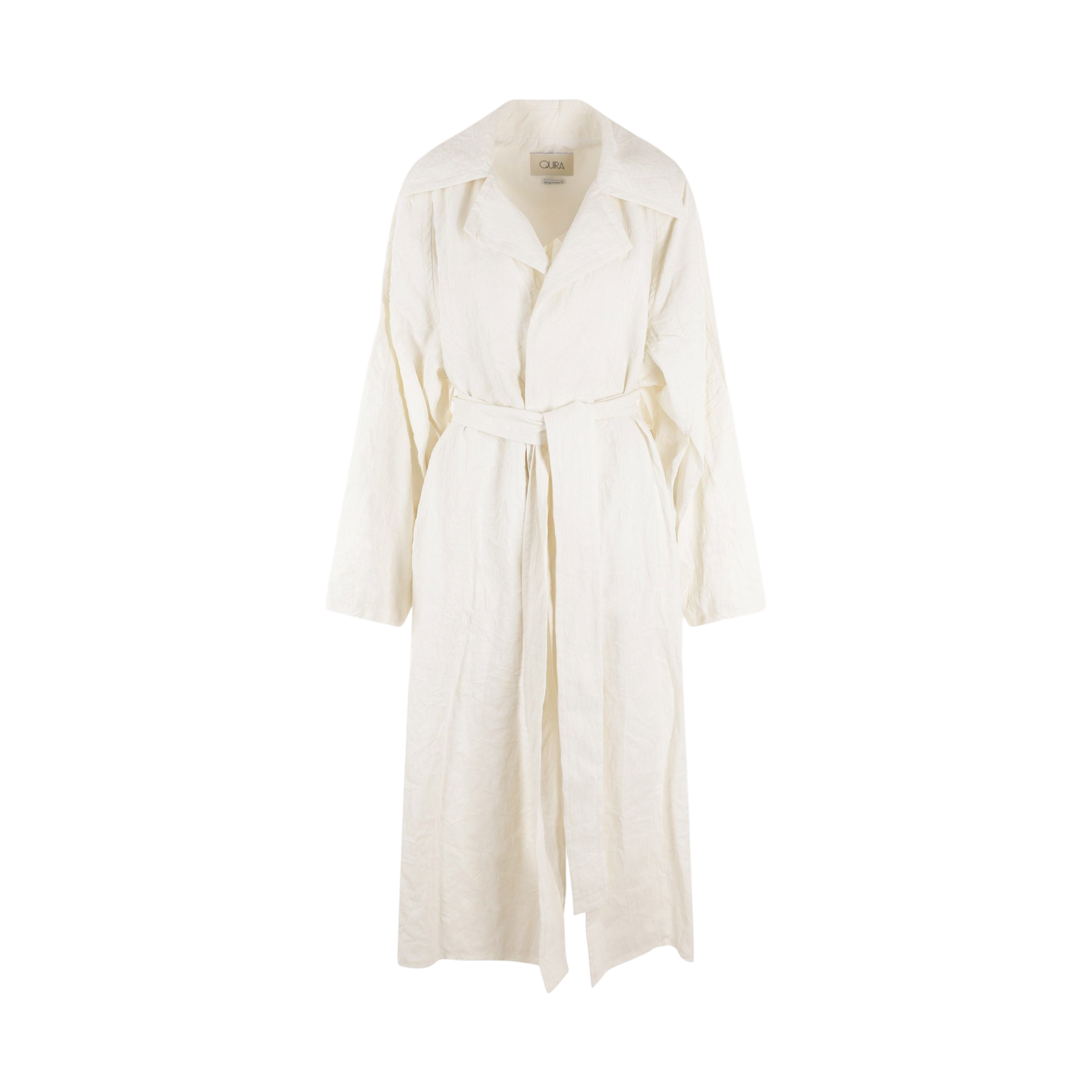 Wrinkled Linen Overcoat-QUIRA-JOHN JULIA