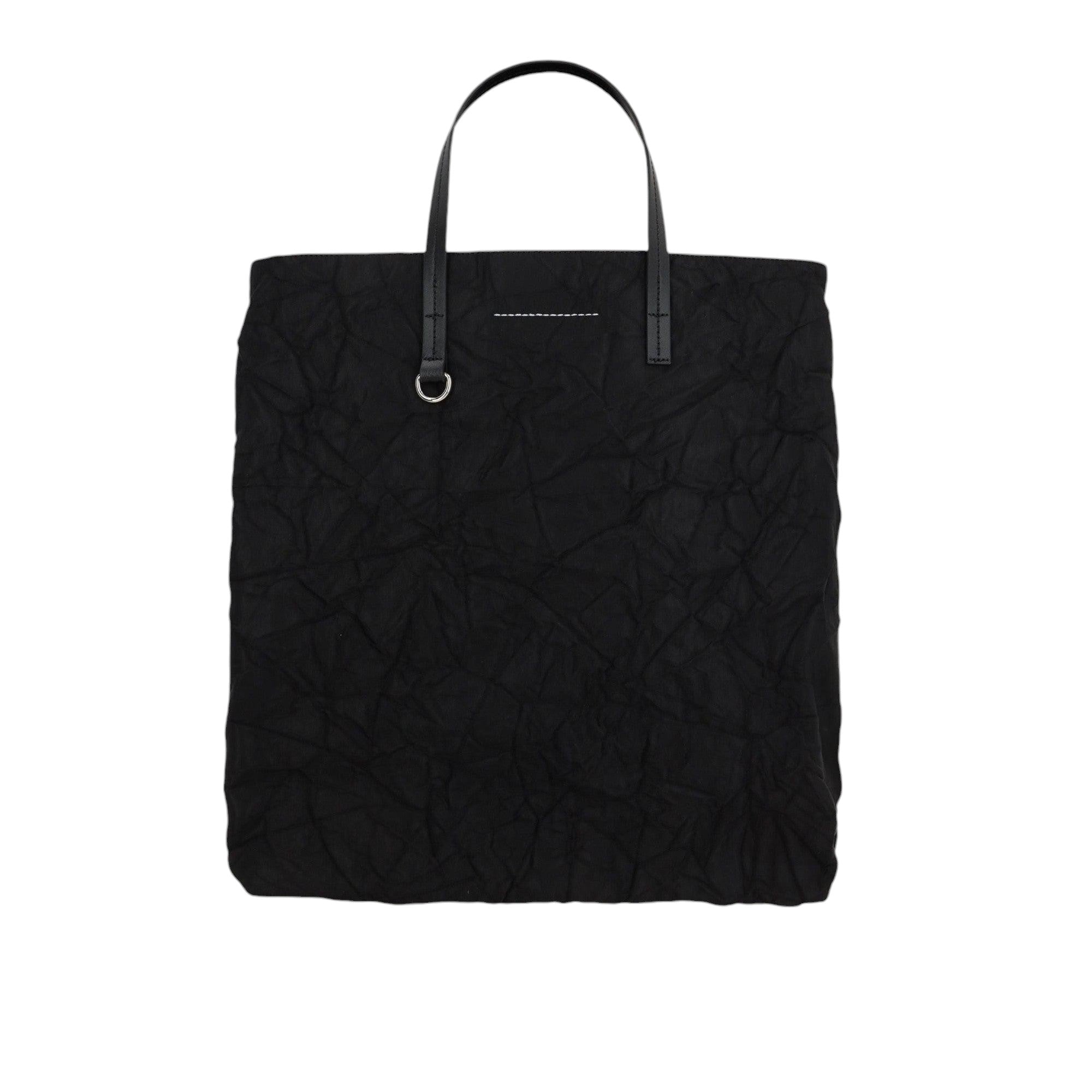 Wrinkled-effect Nylon Shopping Bag-MM6 MAISON MARGIELA-JOHN JULIA