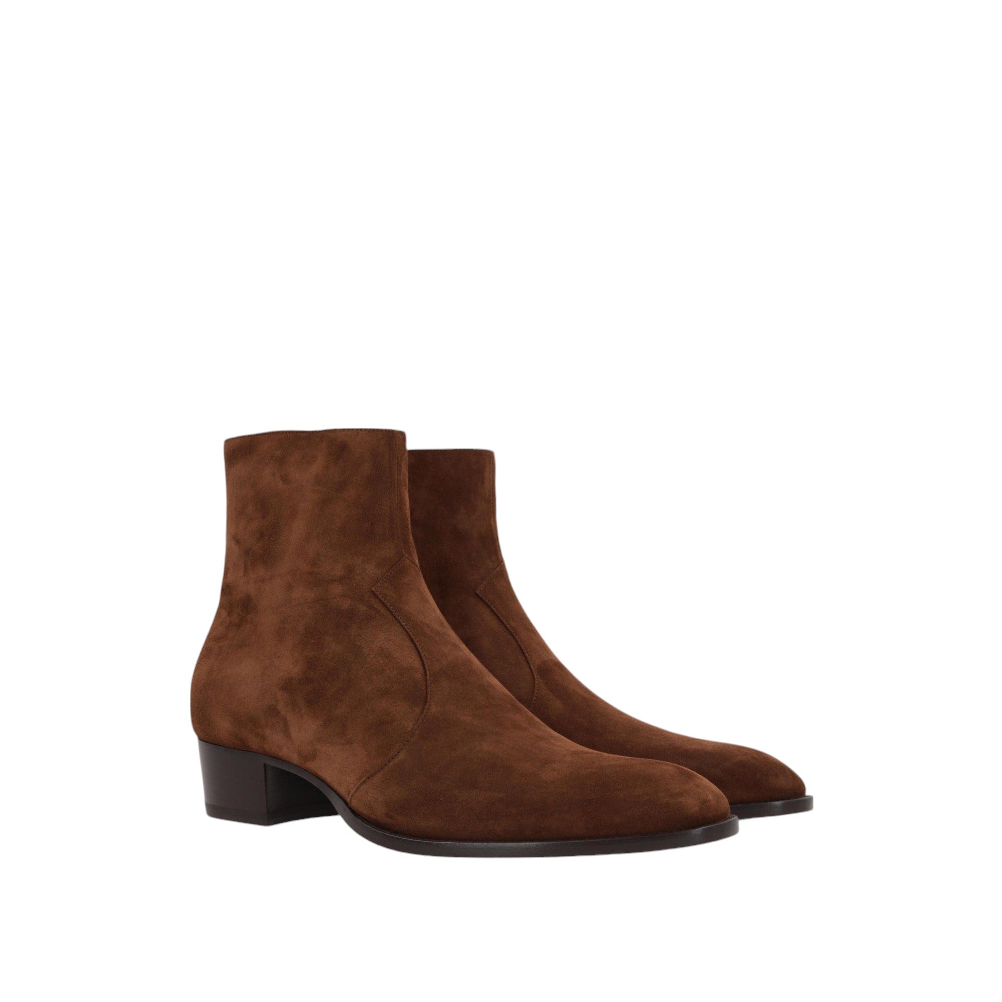 Wyatt Suede Ankle Boots-SAINT LAURENT-JOHN JULIA