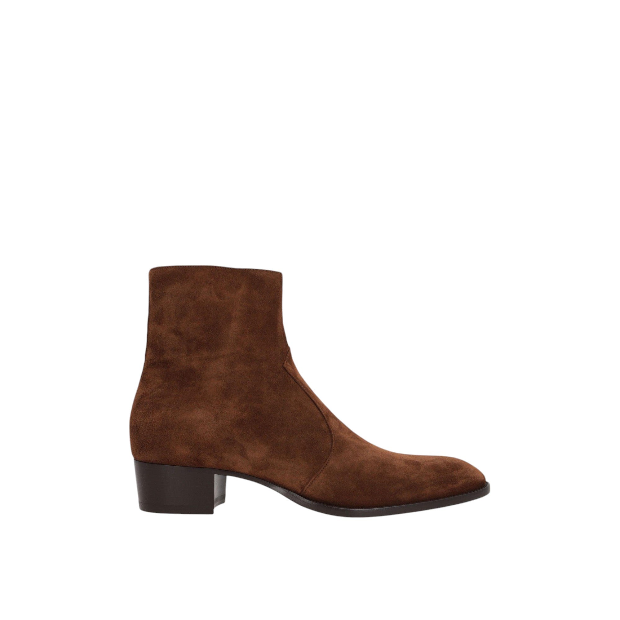 Wyatt Suede Ankle Boots-SAINT LAURENT-JOHN JULIA