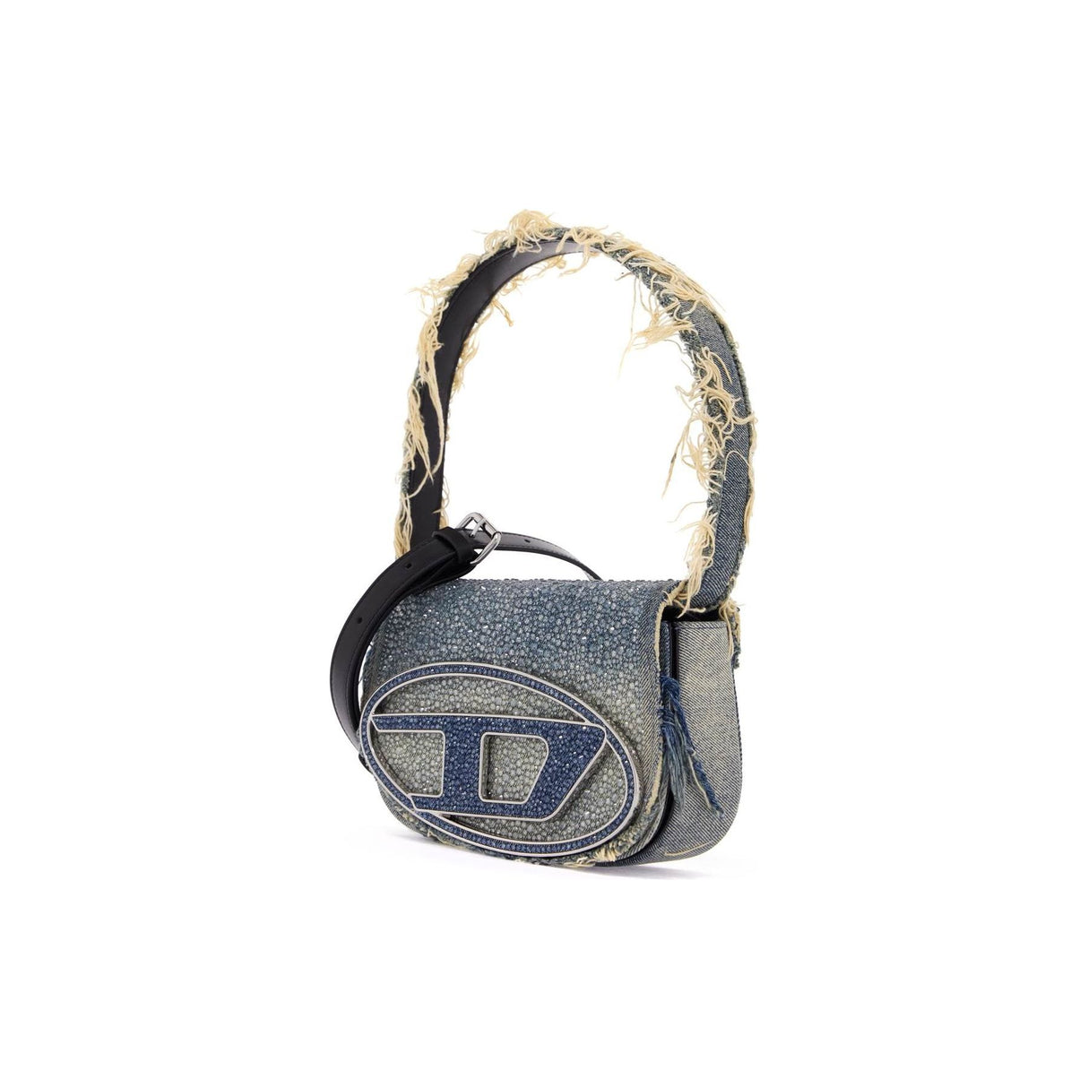 1DR Denim Crystal Shoulder Bag