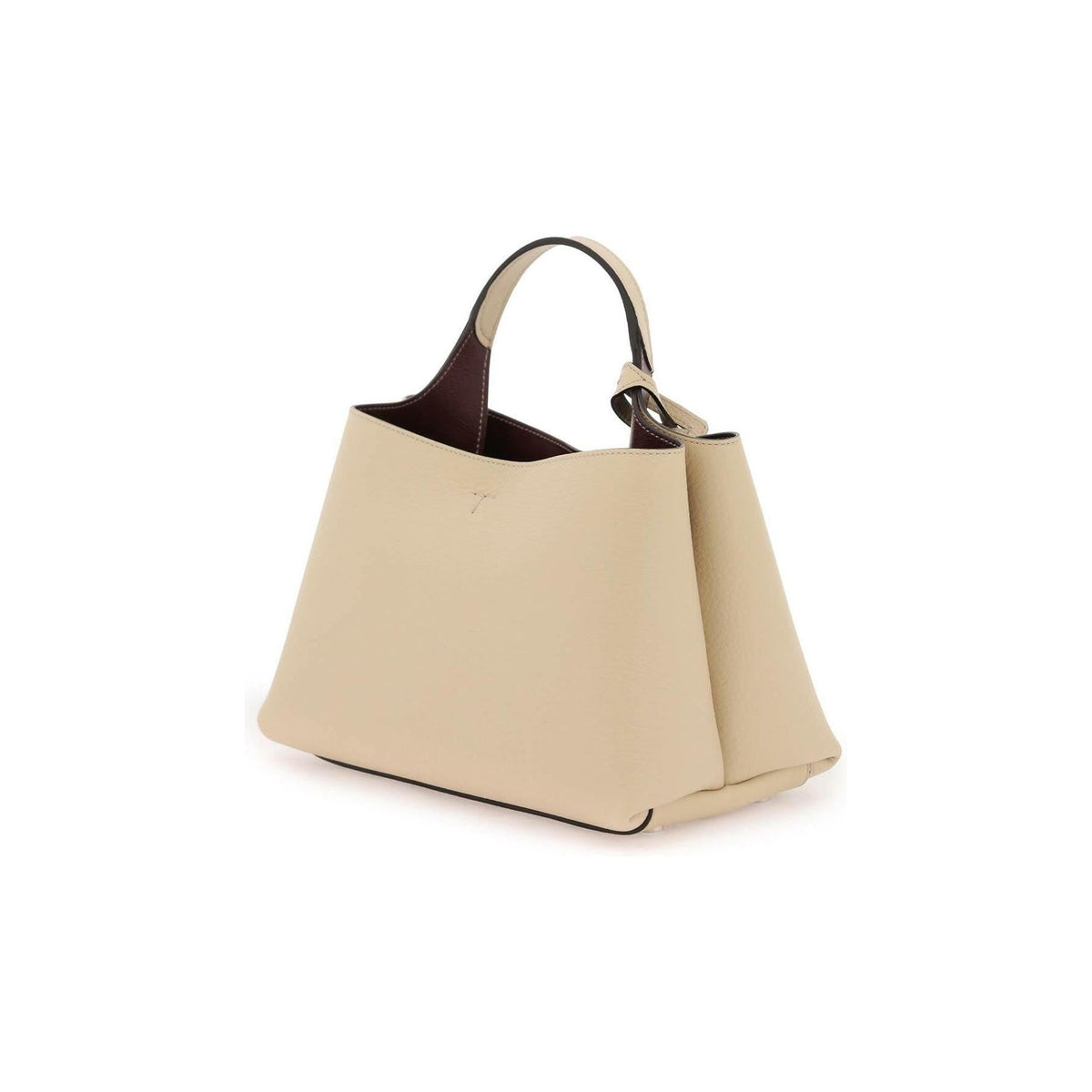 Top-Handle Leather Handbag