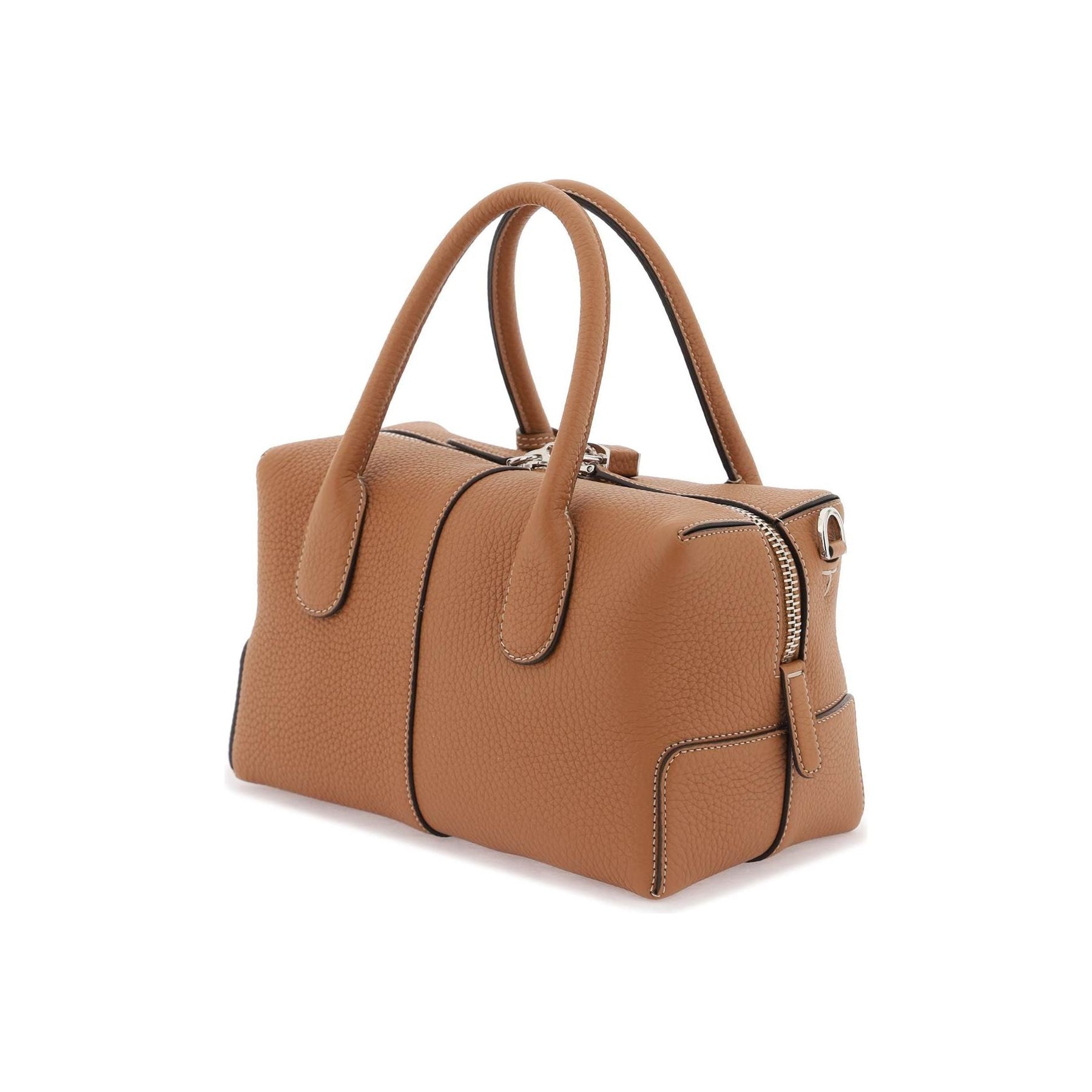 Grained Leather Bowling Bag