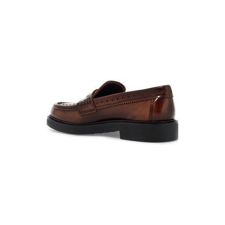 Leather Brogue Loafers.