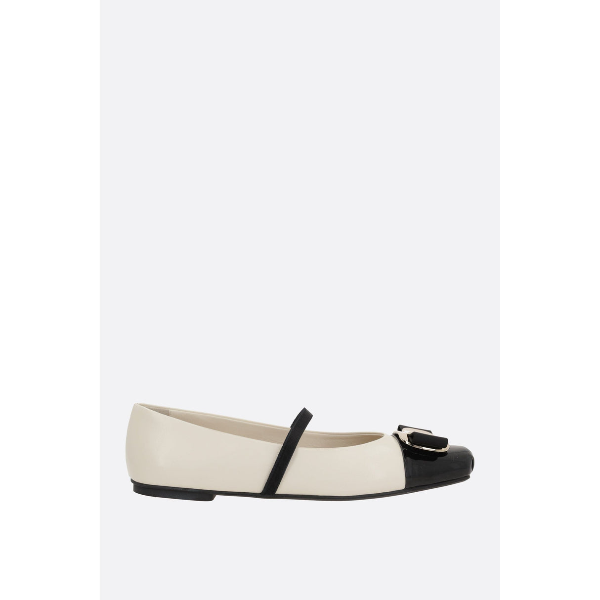 Zina Nappa And Patent Leather Ballerinas-FERRAGAMO-JOHN JULIA