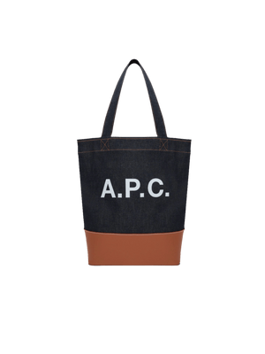 Denim and Leather Axel Tote Bag-A.P.C.-JOHN JULIA