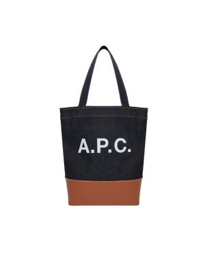 Denim and Leather Axel Tote Bag-A.P.C.-JOHN JULIA