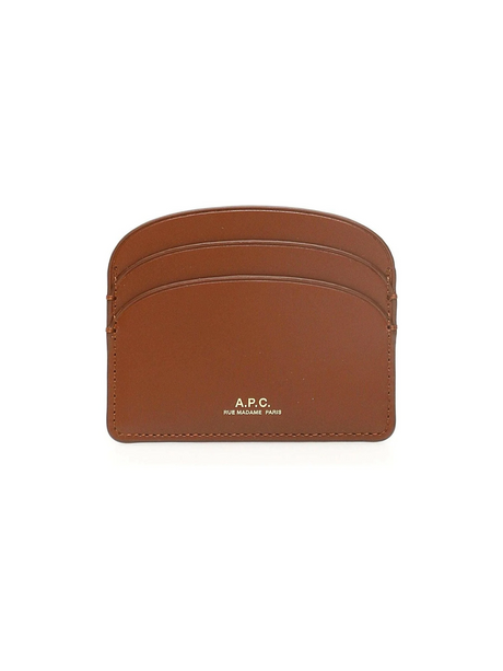 Demi-Lune Leather Card Holder-A.P.C.-JOHN JULIA