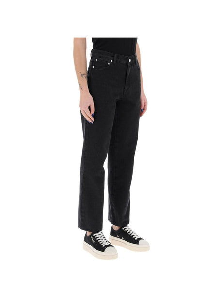 Noir Delave Straight-Cut High-Waist Sailor Jeans A.P.C. JOHN JULIA.