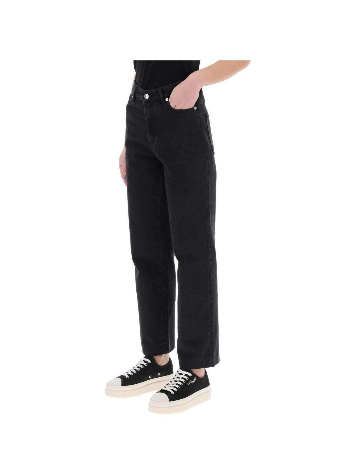 Noir Delave Straight-Cut High-Waist Sailor Jeans A.P.C. JOHN JULIA.