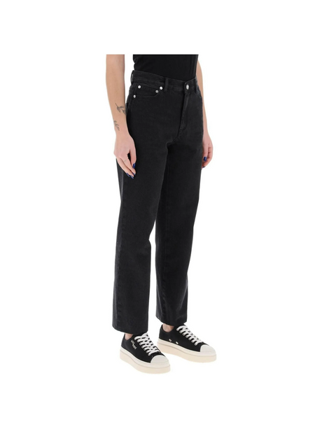 Noir Delave Straight-Cut High-Waist Sailor Jeans A.P.C. JOHN JULIA.