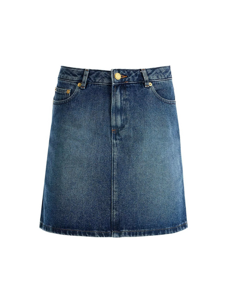 Stonewashed Indigo Standard Denim Skirt.