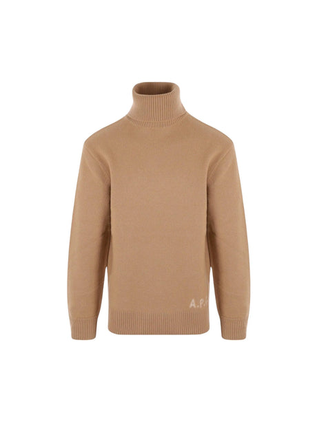 Wool Logo Intarsia Sweater-A.P.C.-JOHN JULIA