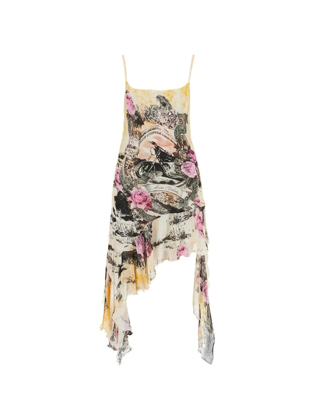 Asymmetric Slip Dress With