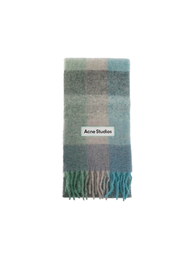 Checkered Mohair Scarf