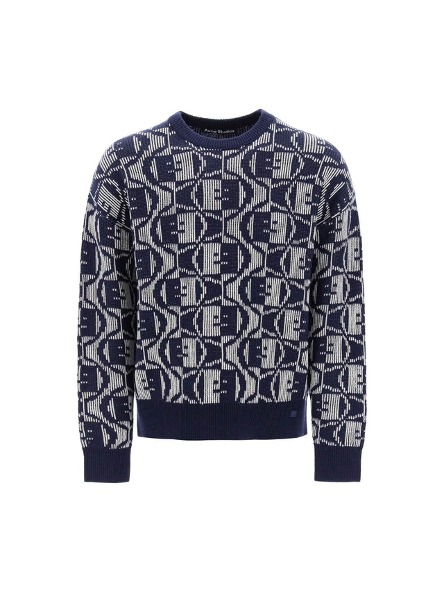 Jacquard Face Wool Sweater - XXXS - Unisex > Unisex clothing > Knitwear > Pullovers