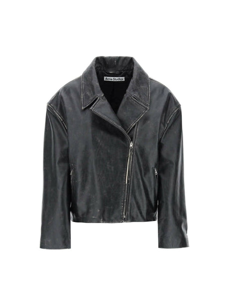 Leather Biker Jacket ACNE STUDIOS JOHN JULIA.