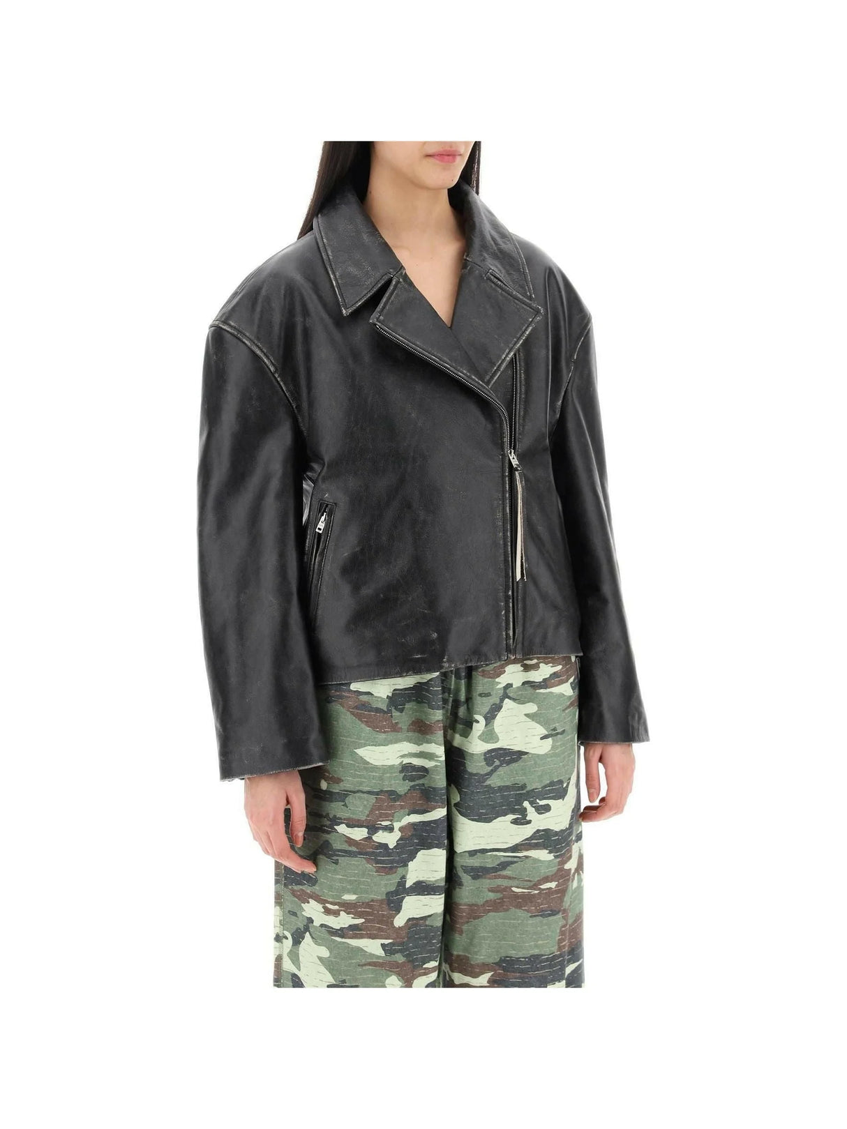 Leather Biker Jacket ACNE STUDIOS JOHN JULIA.