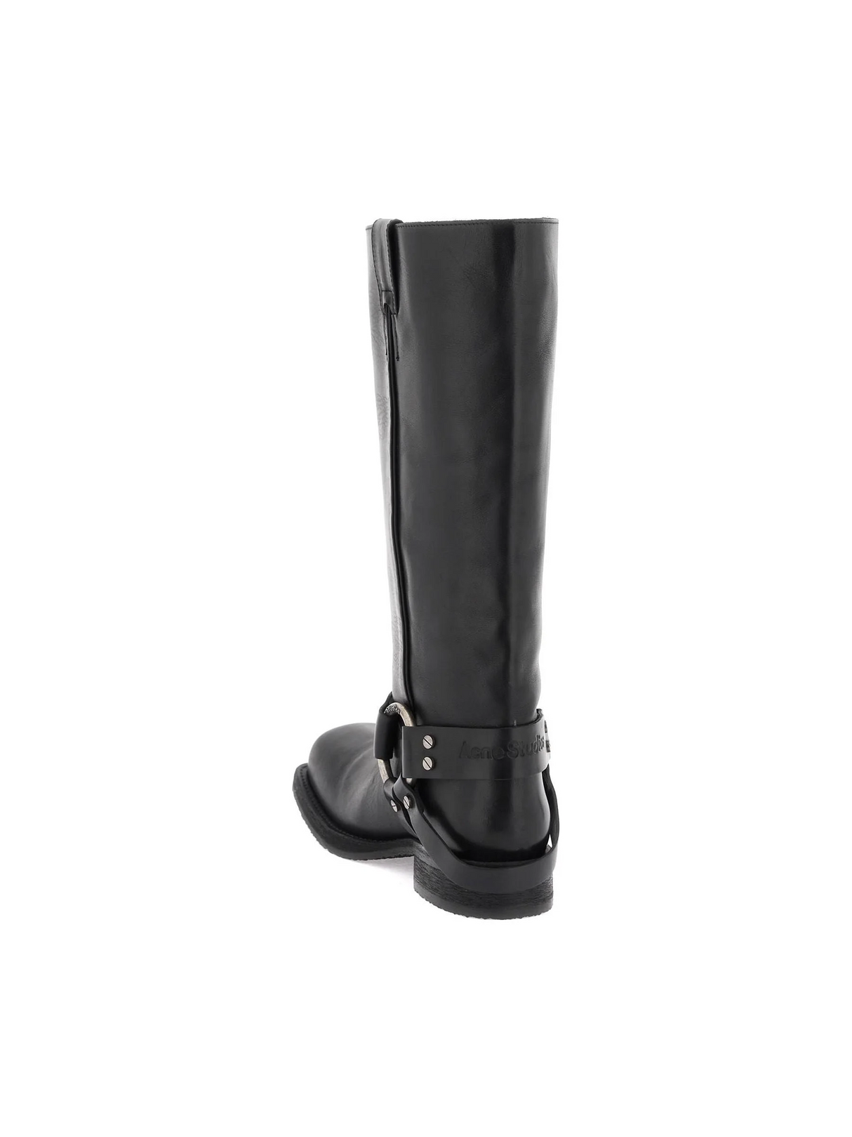 ACNE STUDIOS-Leather Buckle Biker Boots -JOHN JULIA.