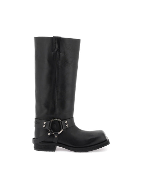 ACNE STUDIOS-Leather Buckle Biker Boots -JOHN JULIA.