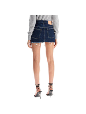 ACNE STUDIOS-Macaria Distressed Organic Cotton Denim Skirt -JOHN JULIA.