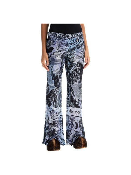 ACNE STUDIOS-Printed Crepe Flared Pants-JOHN JULIA