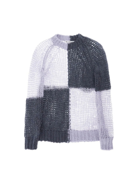 Wool Mohair Plaid Mesh Sweater ACNE STUDIOS