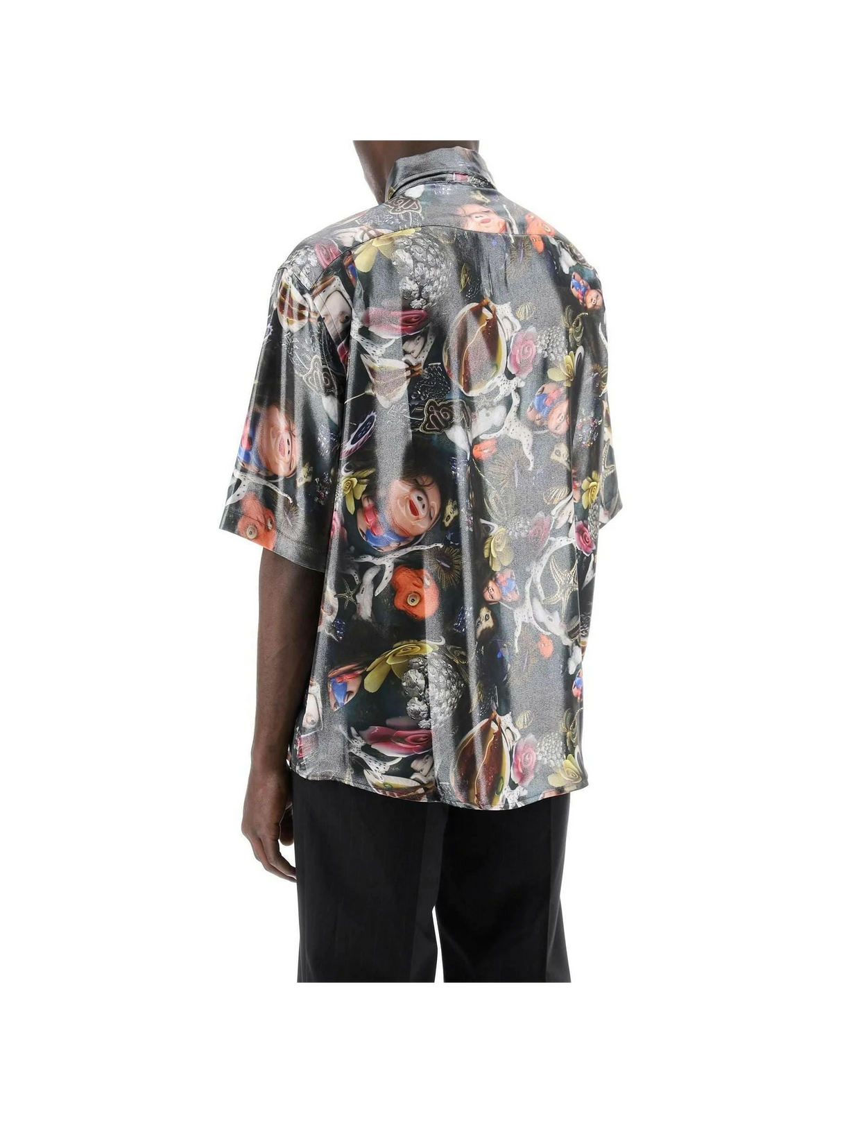 x Per B. Sundberg Print Laminated Short Sleeved Shirt ACNE STUDIOS JOHN JULIA.